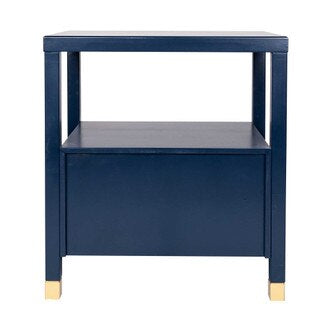 Navy Blue 2 Drawer Nightstand