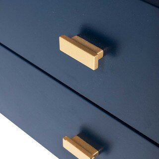 Navy Blue 2 Drawer Nightstand