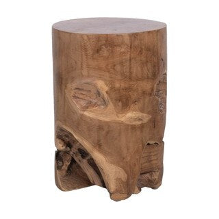 Solid Teak Burl Stool/Table