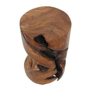 Solid Teak Burl Stool/Table