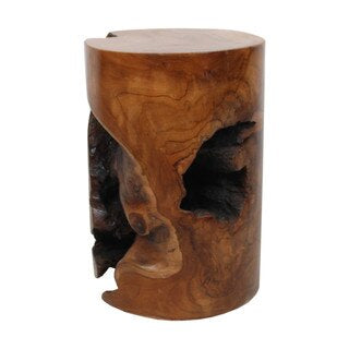 Solid Teak Burl Stool/Table