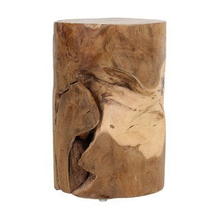 Solid Teak Burl Stool/Table