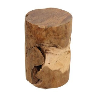 Solid Teak Burl Stool/Table