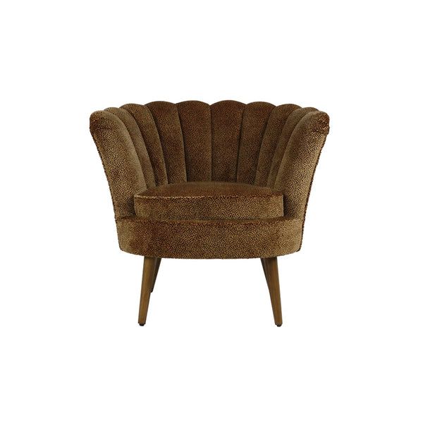 Leopard Print Velvet Scallop Side Chair