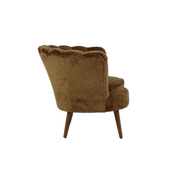Leopard Print Velvet Scallop Side Chair