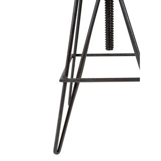 Iron & Wood Adjustable Stool