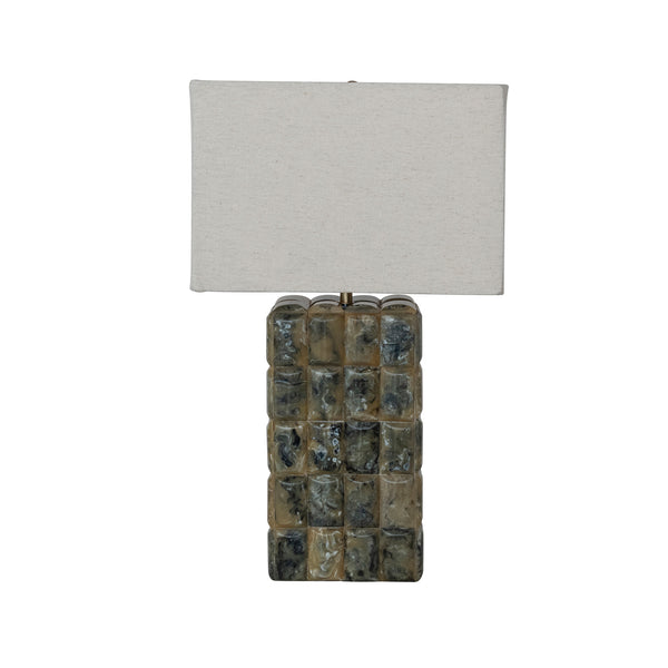 Green Marbled Tile Lamp