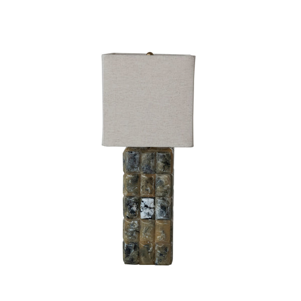 Green Marbled Tile Lamp