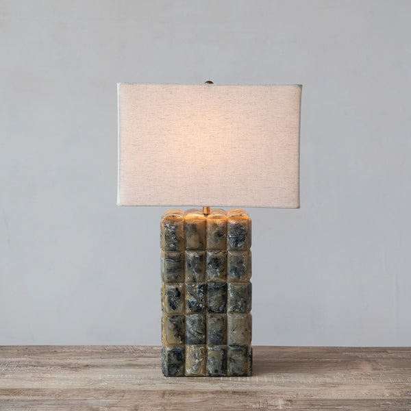 Green Marbled Tile Lamp