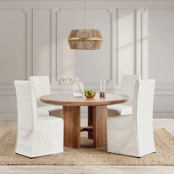 60” Solid Mango Modern Dining Table