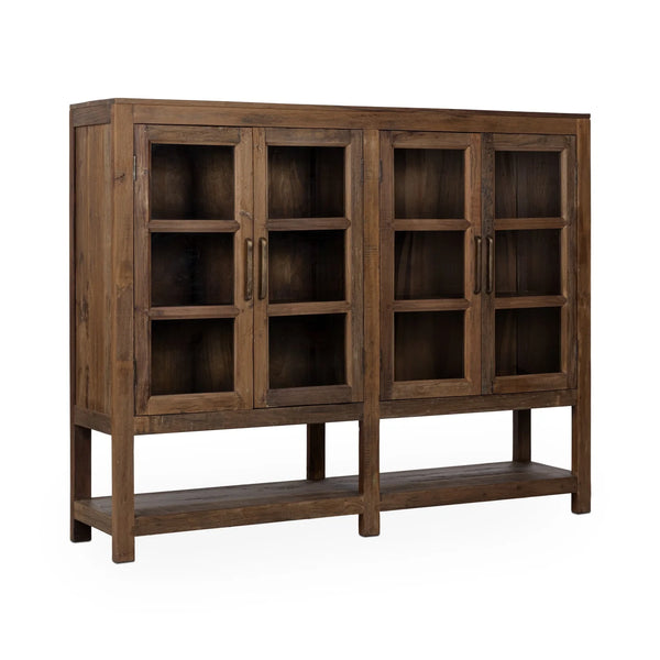 Salvaged Wood & Glass Display Cabinet