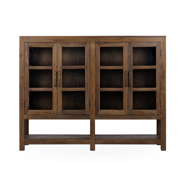 Salvaged Wood & Glass Display Cabinet