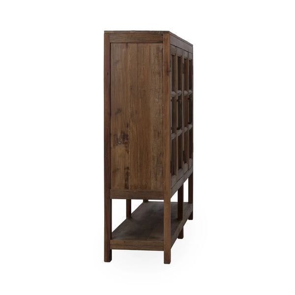 Salvaged Wood & Glass Display Cabinet