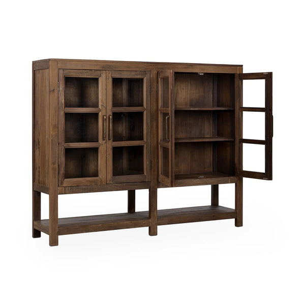 Salvaged Wood & Glass Display Cabinet