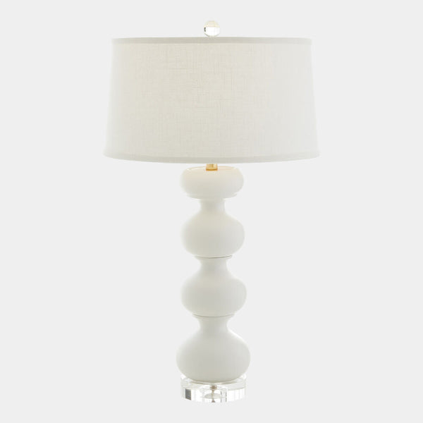 White Ceramic Stacked Bulb Table Lamp
