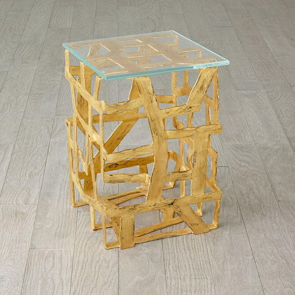 Fragments End Table-Gold Leaf