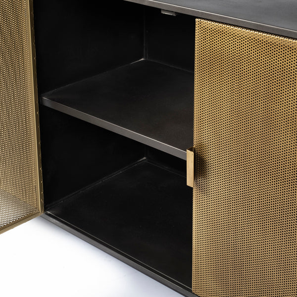 Black & Gold Metal Cabinet