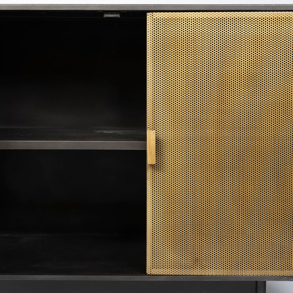 Black & Gold Metal Cabinet