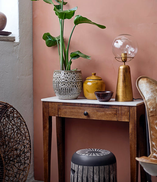 Gold Lamp w/ Glass Globe