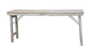 Whitewashed Reclaimed Folding Table