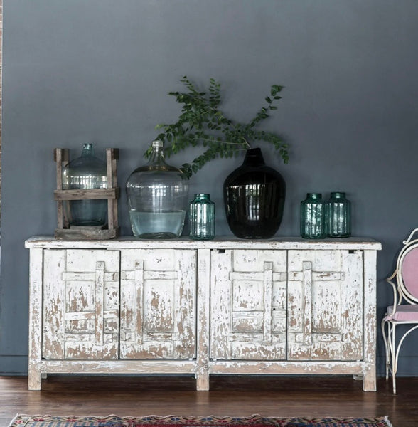 Vintage Door White Buffet