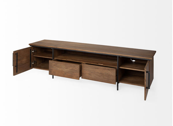 Wood & Iron Media Console