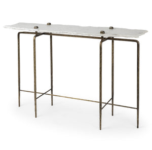 Marble & Gold Iron Console