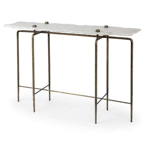 Marble & Gold Iron Console