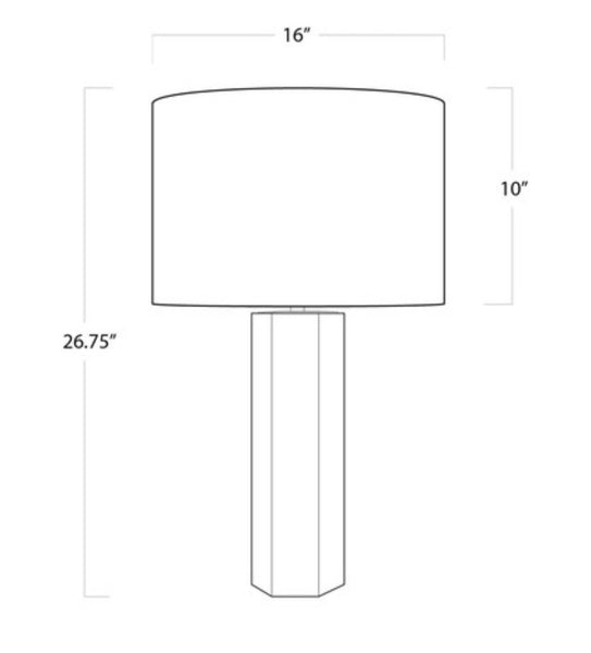 Cut Column Alabaster Table Lamp