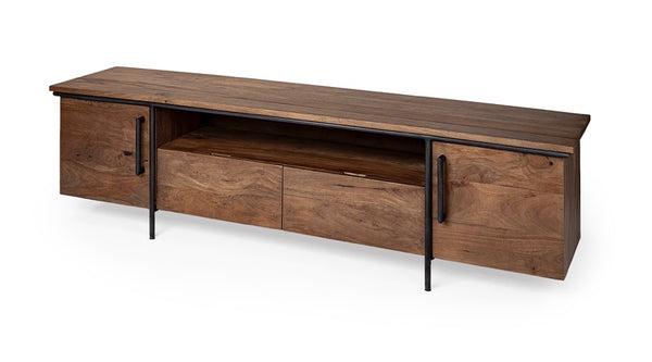 Wood & Iron Media Console