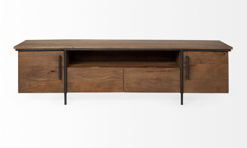 Wood & Iron Media Console