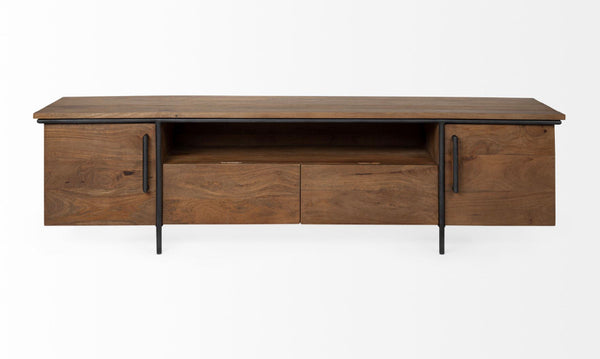 Wood & Iron Media Console