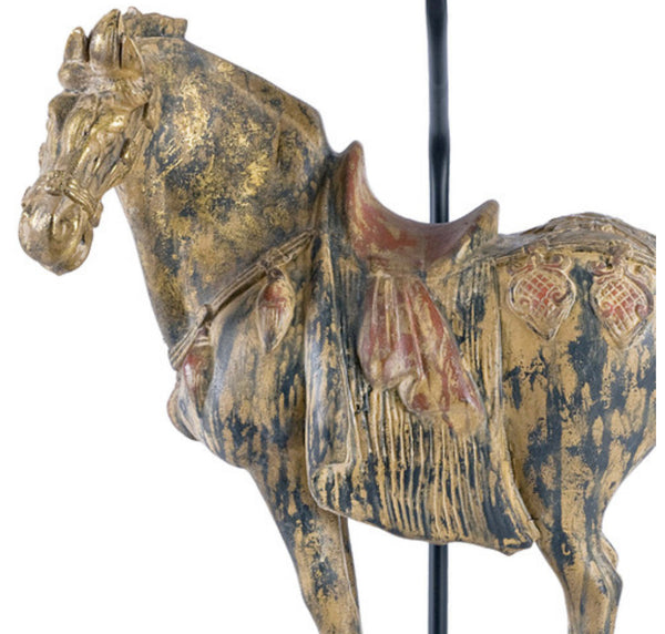 Pair of Dynasty Horse Table Lamps