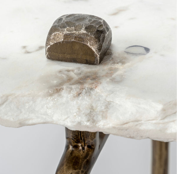 Marble & Gold Iron Console