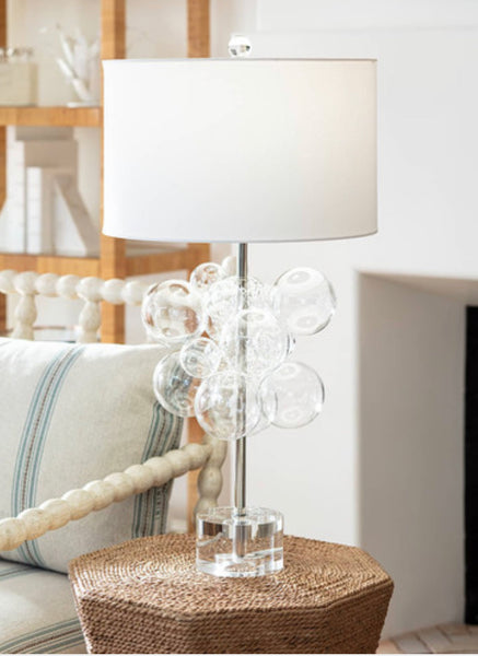 Clear Glass Spheres Table Lamp