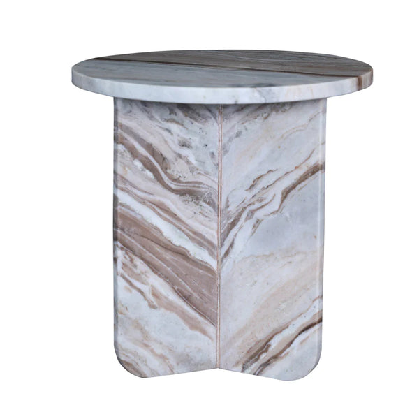 Butterscotch Marble Side Table