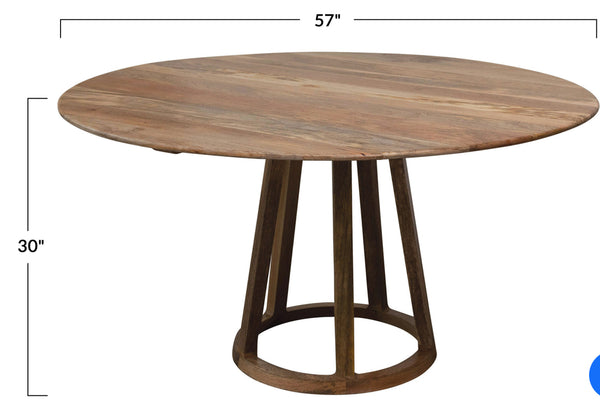 57” Round Mango Wood Table