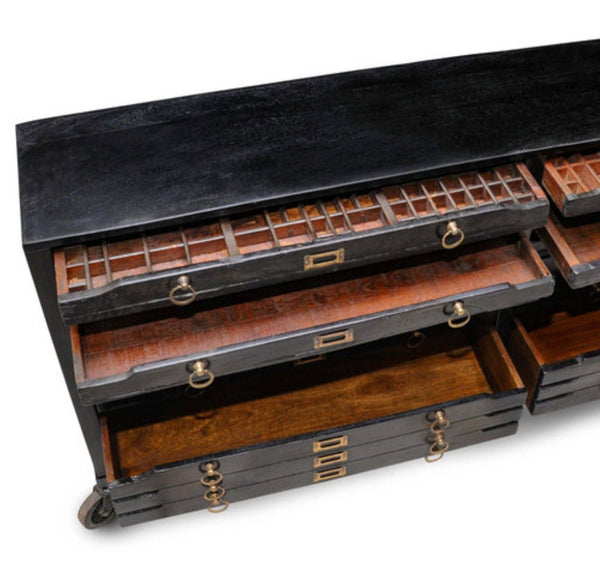 Engravers Console w/ 12 Drawers