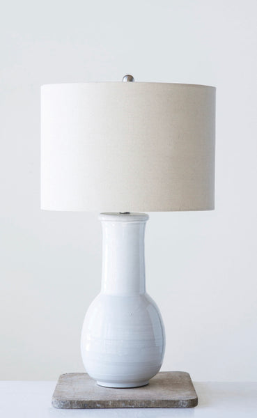 White Terra-cotta Table Lamp