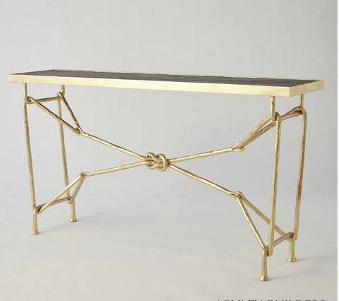Love Knot Console- Gold Leaf Black