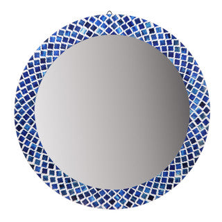 29” Blue Bone Inlay Mirror
