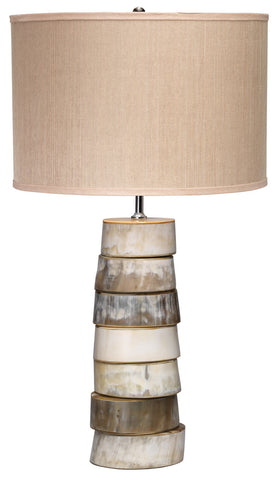 Stacked Buffalo Horn Table Lamp