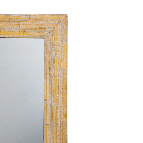 Wood Ruler Framed Mirror