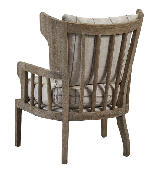 Weathered Finish Wingback Chair
