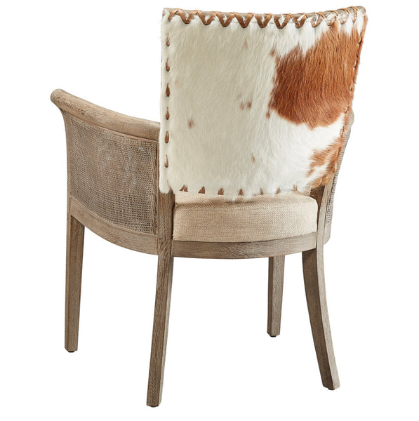Oak, Leather & Cowhide Armchair