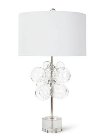 Clear Glass Spheres Table Lamp