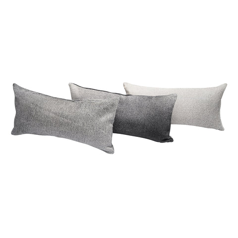Grey Cowhide Lumbar Pillow