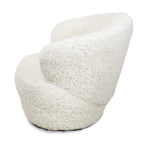 Myra Swivel Chair (Boucle Faux Wool)