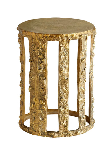 Gold Aluminum Side Table small