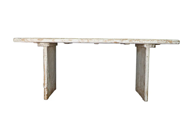 Vintage Whitewashed Wood Table